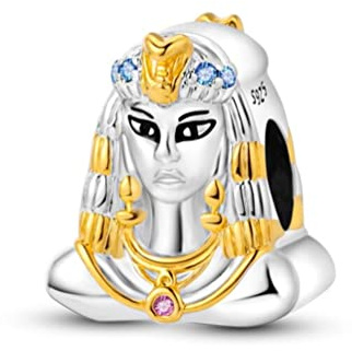 Streetculture Pharao Pyarmide Egypten kungar – berlock armband kedja hänge smycke 925 silver gåva sterlingsilver, ca. B/H/T: 12 x 13.5 x 11 mm, Sterlingsilver