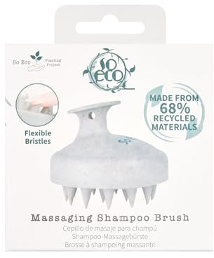 So Eco Massaging Shampoo Brush – Scalp Massager for Deep Cleansing & Scalp Stimulation, Suitable for Most Hair Types, 68% Post Consumer Recycled Materials