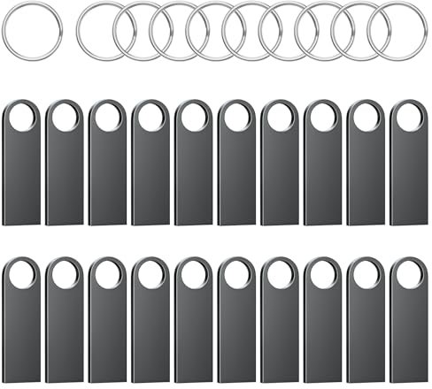 ABLAZE Mini chiavetta USB 4 GB 20 pezzi Nero impermeabile Penna USB 4 GB in metallo confezione da 20 pezzi per laptop, computer, TV, auto