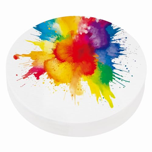 PATIKIL 30 Hojas De Papel De Acuarela De Algodón Redondo 140lb/300 GSM Prensado En Frío Papel Para Pintar Acuarela Para Arte Pintura Dibujo Artístico, 4 Pulgadas