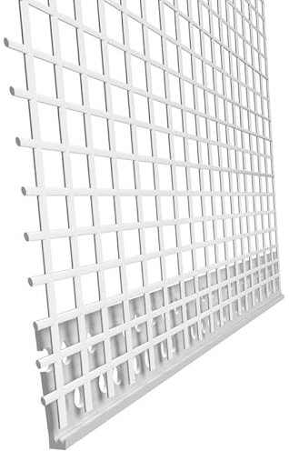 doitBau Profilo di finitura in PVC – Profilo angolare per intonaco – Spessore intonaco 3 mm, tessuto in fibra di vetro 12,5 cm, antiurto, resistente agli alcali, 25 barre da 2 m per facciate WDVS per