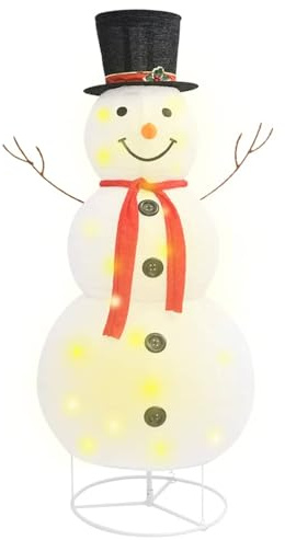 Gecheer Figura Natalizia Pupazzo di Neve, 180 cm Tessuto Pregiato, 180 LED, 8 Effetti Luce, USB, per Decorazione Natale