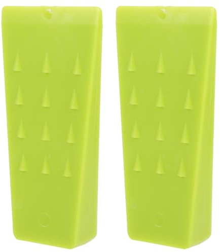 Didiseaon 2 pièces Cales Abattage Plastique Vert Coins de Fendage Robustes pour Coupe et Direction Sécurisée des Arbres Outil de Menuiserie Lot