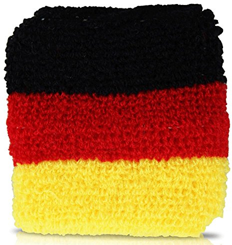 2 Stück Schweissband BRD, Deutschland Farben, WM 2010, Fanartikel, Fussball, Sportband, Textilband