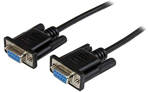 StarTech.com Cable de 2m Nulo de Módem Serie RS232 DB9, Hembra a Hembra, Color Negro