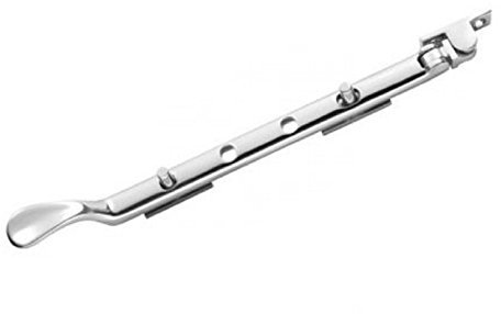 Carlisle Brass - 254mm (10) Victorian Window Casement Stay for Wooden/Timber Windows (Polished Chrome)