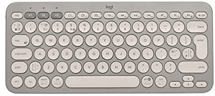 Logitech K380 Multi-Device Bluetooth Wireless Keyboard, US QWERTY - Sand