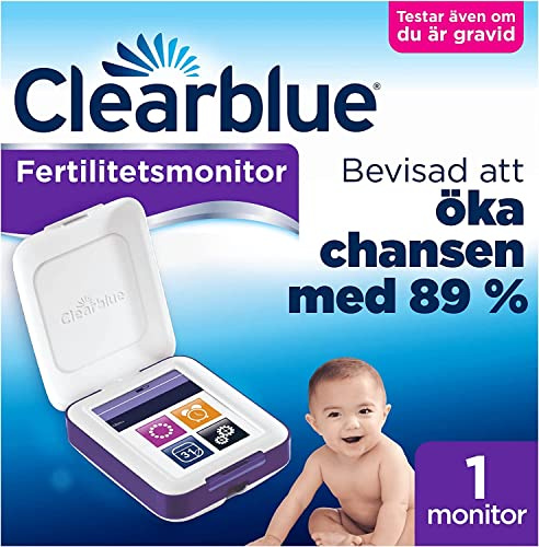 Clearblue Advanced Fertilitetsmonitor Testar För Ägglossning Och Graviditet. Bevisad Att Öka Chansen Att Bli Gravid På Naturlig Väg Med 89%, 1 Pekskärmsmonitor (Teststickor Säljs Separat)