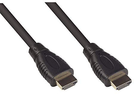 Cavo HDMI 2.0b ad alta velocità con Ethernet - 4K UHD @60Hz - 18 Gbps - Ideale per giochi e contenuti multimediali - Connettori dorati - tripla schermatura - Nero - 0,5 m/50 cm