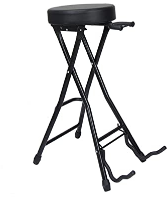 ZLI Gitarrenständer Fußhocker,Gitarrenhalterung Gitarrenhalter Gitarrenhocker Mit Gepolstertem Sitz, Hochdichte Schwämme,Bühne Studio Display Rack Beweglich