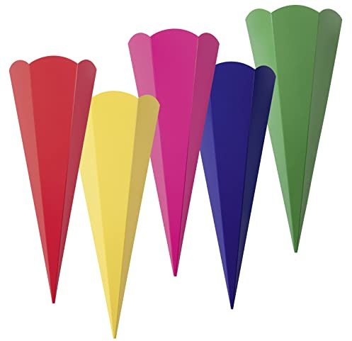 Schultüten Rohlinge, 400g/m², 68cm zum Stecken, 5 Stück, lila