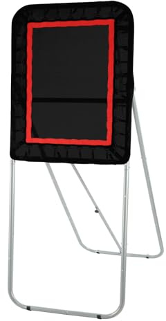 VEVOR Folding Lacrosse Rebounder for Backyard, 3x4 Ft Volleyball Bounce Back Net, Pitchback Throwback Baseball Softball Return Training Screen, Adjustable Angle Shooting Practice Training Wall, Black