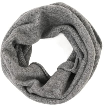 Prettystern Écharpe à Boucles Unisexe 100% Cachemire Laine Foulard Uni Tube écharpe Femme