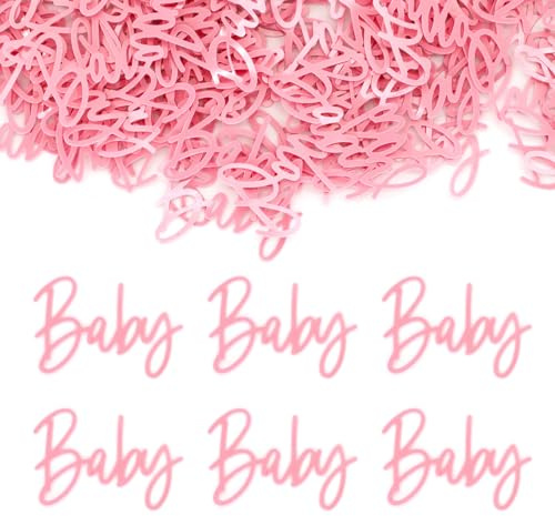 Baby Shower Confetti Gender Reveal Confetti for Birthday Party Table Scatters Decoration, Pink Baby Table Scatter Confettis Baby Gender Reveal Jungle Birthday Decorations A3BSZX (pink baby)