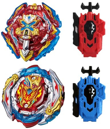 Wotean Peonza de Combate con Lanzador, Battling Top Giroscopio Turbo Set 4D Arena Metal Fusion Launcher, Juegos de Regalo(201+200)