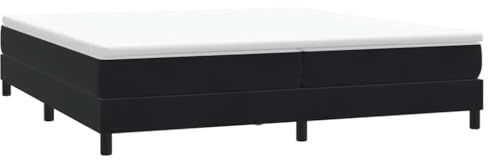vidaXL Resårsäng utan madrass svart 200x220 cm sammet, Säng, Sängbotten, Sammet Säng, Sovrumsmöbler, Dubbelsäng, Stoppad Säng