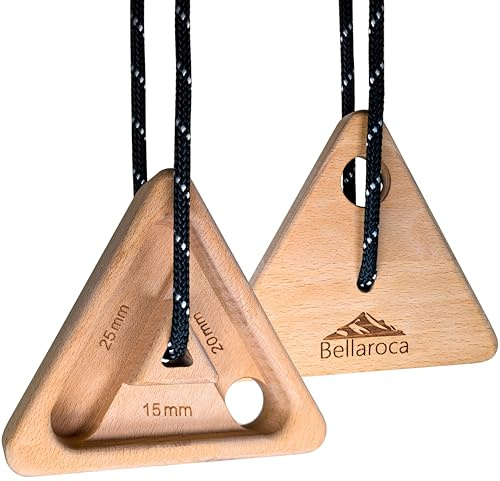 Bellaroca® | Hangboard d'escalade Portable pour l'entraînement d'escalade, Planches d'escalade Professionnelles pour la Force des Doigts en Escalade et Blocage (Triangles)