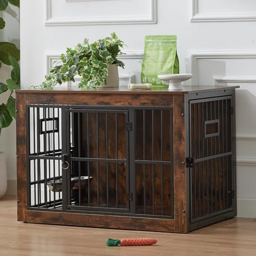 Gardner Pet Jaula para Perros 3 Puertas,L-99x65x69cm-Marrón