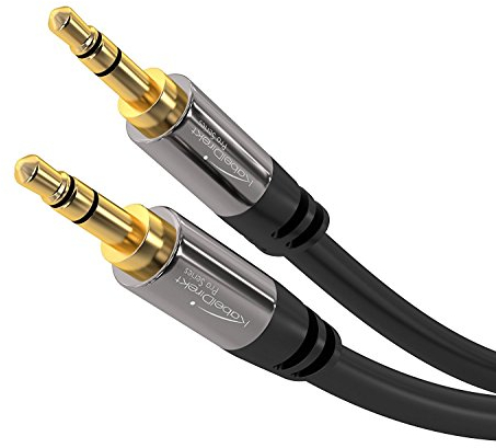 KabelDirekt – Klinkenkabel, Aux Kabel & Audio 3.5mm Kabel – 3m Klinkenkabel – Erhältlich in 0,3m bis 10m – Geeignet für Kopfhörer – Handy – PC & Laptop Audio – Auto – HiFi – Stereo, schwarz