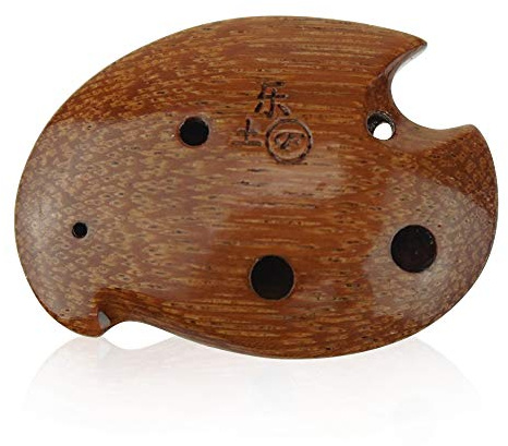 6 hole wooden ocarina elm or locust wood SSF,Exquisite Design,Mini Wooden Ocarina Necklace Music Instrument Gift Idea