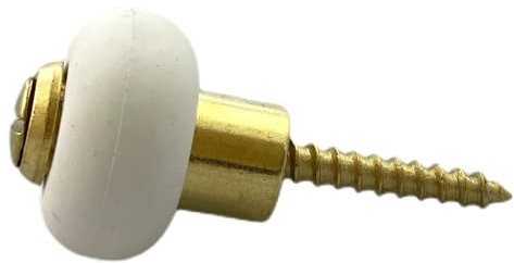 Butoir de sol en zamak laitonné, d'un diamètre 36mm et d'une hauteur de 30mm.