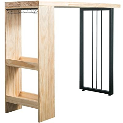 Bartabeller Trästångsbord Hem Multifunktionell Barbord Med Hylla Mjölk Teaffär Kafé Bar Table Bar Table, Inte med stolar Bar Bordets Högbord (Size : 100 * 45 * 105cm)