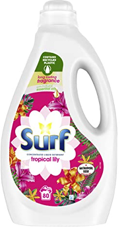 Surf Tropical Lily infused with natural essential oils Concentrated Liquid Laundry Detergent for fresh and clean washing 80 Washes