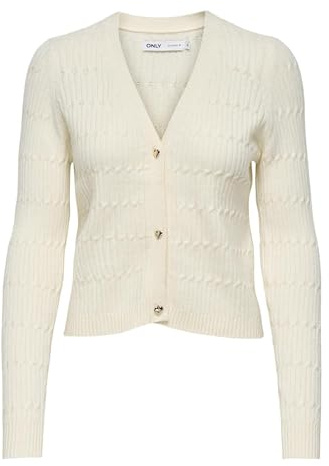ONLKATIA LS Cardigan col en V CC KNT, Couleur : Gris, M