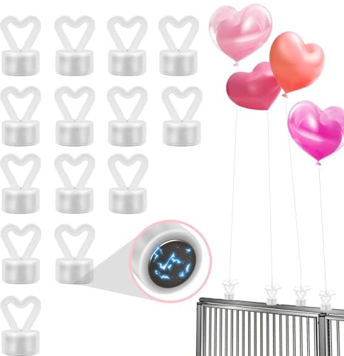 Ballongewicht, 12 Stück Ballongewichte für Heliumballons, Luftballon Beschwerer, Ballon Gewicht Form des Herzens, Luftballon Halter für Hochzeiten, Geburtstage und Partys Dekoration