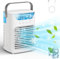 Aceshop Air Cooler, Evaporative Misting Fan with 2-6H Timer 650ML Water Tank Portable Air Conditioner 3 Wind Speeds & 2 Mist Modes Personal Mini Conditioner with Rainbow Light for Home Office Outdoor