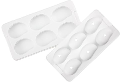 Mango Mold 6 Cavity Non-stick Fruit Molds with Lid Heat-resistant Flexible Silicone Moulds for Pastry Chocolate Cake Dessert Brownies Cakes Mousses