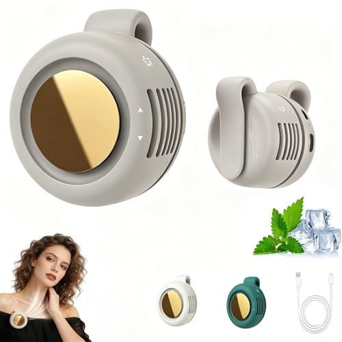 Ventilatore Portatile Ricaricabile – Mini Ventilatore a Clip Senza Pale e Silenzioso – 3 Velocità, Rotazione a 360° – Utilizzo a Mani Libere – Leggero e Ideale per Viaggi e Attività all'Aperto