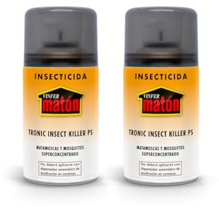VINFERMATÓN Pack 2 Insecticida Mosquitos y Moscas Concentrado Matón PS 250 ml | Spray para Insectos Voladores |Acción Inmediata|Con Piretrinas Sintéticas|Formato Ligero con Dosificación Controlad