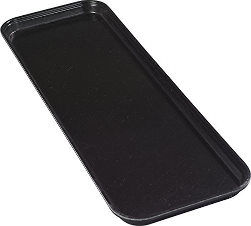 Carlisle FoodService Products Market Tray, Fiberglass Serving Platter for Food, Commercial and Home Use to Serve and Display, 8.75 x 25.5, 12 Count, Ebony