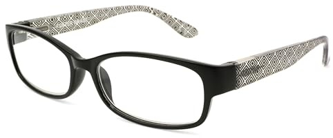 Foster Grant womens Kyra Glasses Reading Glasses, Black/Transparent, 59 mm US
