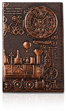 PORRASSO - Cuaderno de notas (A5, impermeable, vintage clásico, en relieve, cuaderno de bocetos personales, de PU, para hombres, mujeres, estudiantes, personal de oficina, 100 hojas, 21,5 x 14,5 cm)