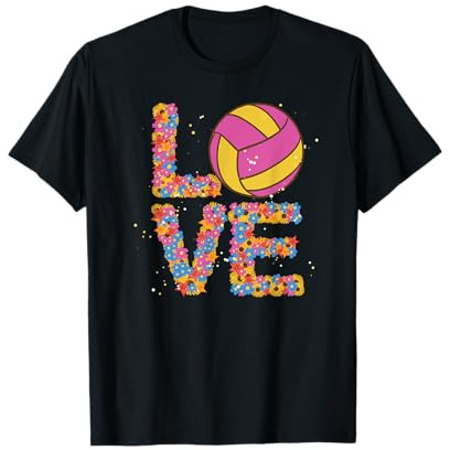 I Love Pallavolo Beach Volley Floreale Maglietta