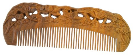BELLIFFY Peigne Cheveux Bois Santal Maison Démêler Shampoing Peigne à Dents Larges Pour Cheveux Surface Polie