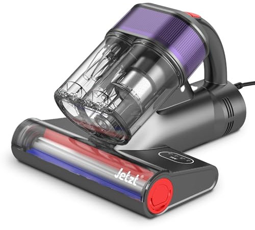 Jetzt-J17 Milbensauger für matratzen mit UV-Licht und Vibration,400W Matratzen Staubsauger 20 KPa Saugleistung, 83dB Leises Design,LED-Anzeige,Entfernt 99,9% Staub von Betten, Sofas, Tierhaare
