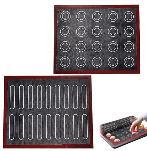 LAKJUOZ 2 Pezzi Tappetino Microforato Per Forno Tappetino Da Forno In Silicone Tappetino A Doppia Faccia Antiaderente Tappetino Da Forno Foglio Per Forme Di Cottura Riutilizzabile