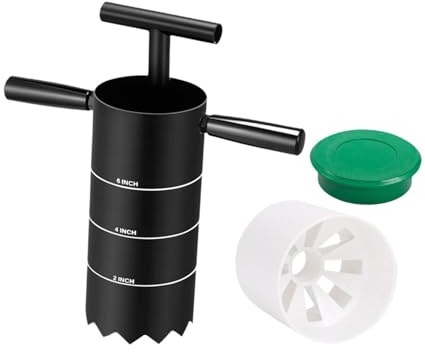 F Fityle Coupe-trous de golf portable avec poignée détachable, accessoires d'entraînement, creuse-trous en acier pour greens de golf de jardin, 6 Pouces Multi Hole