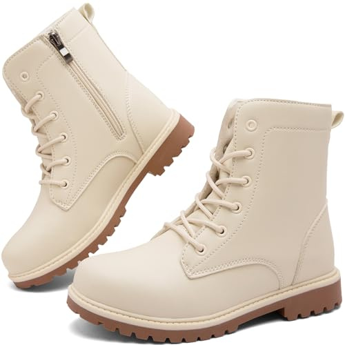 Lvptsh Women’s Ankle Boots Side Zipper Ladies Walking Booties Leather Chelsea Boots For Spring Autumn Winter Low Heel Casual Comfortable Short Booties