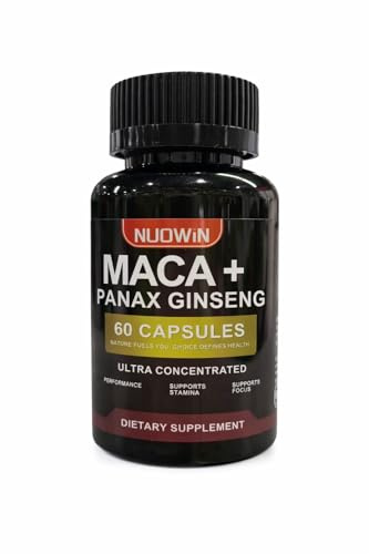 Maca et Panax Ginseng – Capsules Végétales – 60 Capsules – Formule à Base de Plantes