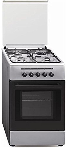 Vitrokitchen CB55IB - Cocina (53 L, 1800 W, propano/butano, Gas, Giratorio, Frente) Acero inoxidable