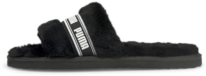PUMA Femme Fluff Basket, Schwarz Weiß, 39 EU