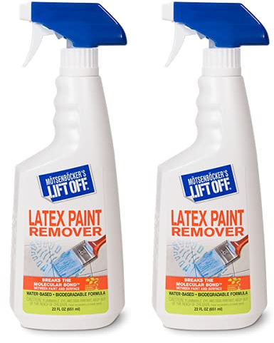 Motsenbocker's Lift Off 41301-2PK Latex Paint Remover Spray Removes Latex Paint and Enamel, Works on Multiple Surfaces, Water-Based, Biodegradable, 22 Fl Oz, Pack of 2