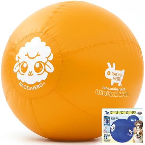 Race&Herd Pelota de pastoreo para Perros, Talones Azules, Bola de Caballo y Cubierta de Pelota, Bola para Caballos Grande con Bomba de Mano, Bolas de Caballo para Jugar Pelota de daño