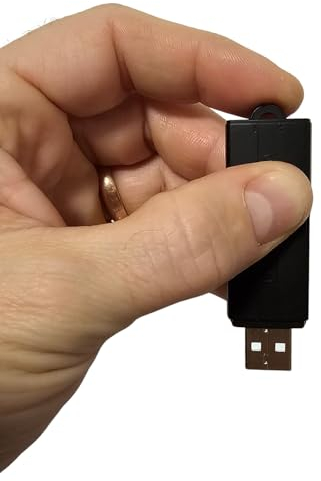 Mini-Audio-Recorder mit Sprachaktivierung, super lang, 288 Stunden, 25 Tage und bis zu 28 Stunden Anschluss, Datums- und Zeitstempel, einfach zu bedienen, kristallklare Aufnahme mit USB-c Adapter