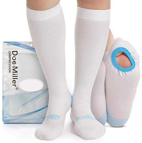Doc Miller TED Hose Knee High Anti Embolism Stockings, 15-20mmHg, M-4XL