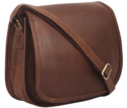 URBAN LEATHER Sac À Bandoulière Sacs À Main Pour Femmes Portefeuille Vintage Marron Sacs De Voyage De Designer Pour Femmes Sac À Bandoulière Porte-Monnaie Pour Vous, Marron, 25x9x22 Cms